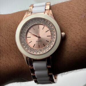 Silver & gold watch